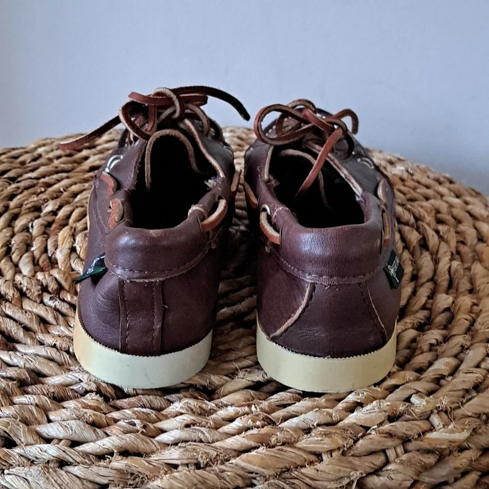Eastland Boys Classic Dark Brown‎ Leather Docksider Preppy Loafers S-6.5